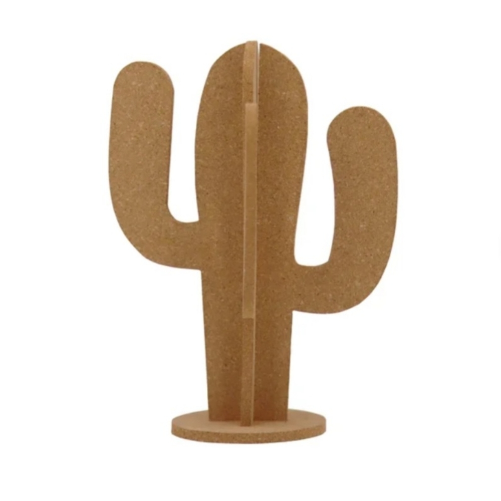 3D Cactus Tabletop Cork Board Office Decor